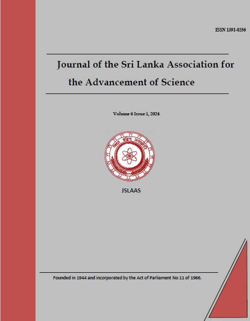 					View Vol. 6 No. 1 (2024): Journal of the Sri Lanka Association for the Advancement of Science 
				